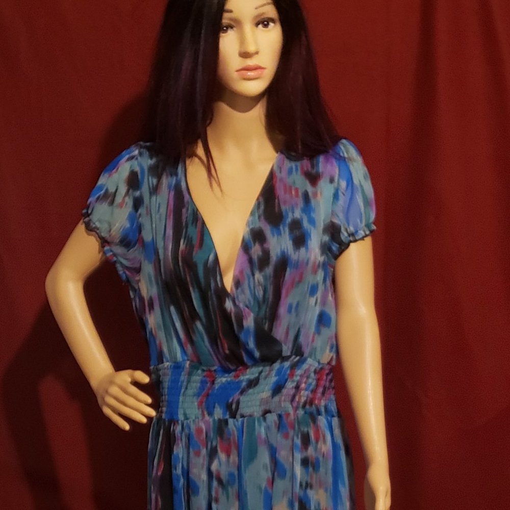 Blue Speckled  Sundress